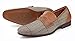 Ferro Aldo Men Fashion Slip On Loafers Dress Shoes Leather Lining Brown Plaid