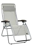 garden and patio furnitures item: Lafuma RSX XL Mesh Recliner w/Wood Arm, Seigle