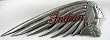 Indian Head Freeform Enamel Motorcycle Pewter Belt Buckle