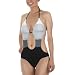 Xhilaration  Fade Stripe Monokini - Black