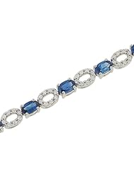 Sapphire and Pave Diamond Bracelet