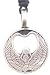 Egyptian Winged Goddess Amulet Pewter Pendant Necklace