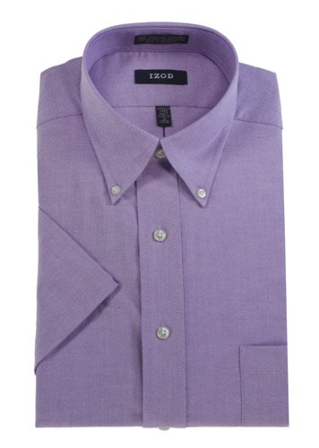 Light Purple Men's Izod Short Sleeve Shirt