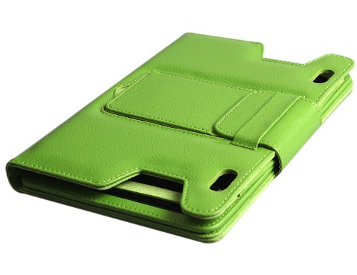 Kindle Fire HDX 7 Case With Keyboard, Boriyuan Slim Ultra Lightweight Portable Stylish Removable Detachable ABS Wireless Bluetooth Keyboard Case Protective Folding Flip Folio PU Leather Case Cover Carrying Sleeve with Built-in Viewing Stand Holder Function for Kindle Fire HDX 7 Green