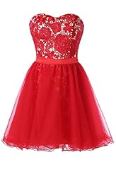 Sweetheart Tulle  Lace Cocktail Short  Ball Gown Homecoming Dress 