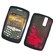 BlackBerry Curve 8350i (Sprint / Nextel) Silicone Skin Case "Red Hearts" Design