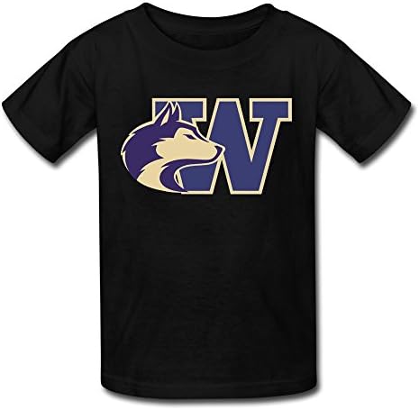 Leberts Youth Washington Huskies Kids Boys And Girls Short Sleeves T-Shirt M Black