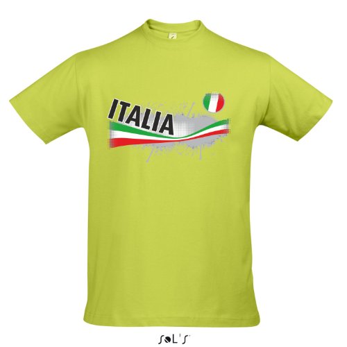 Fanshirt Herren ITALIA, Italien Ländershirt EM / WM Trikot S-XXL , Apple green , S