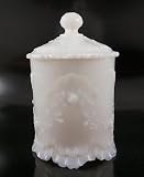 EAPG Ditheridge Milk Glass VERSAILLES Dresser Jar & Lid