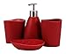 Kiera Grace Cleo Ceramic Soap Dish, Matte Red