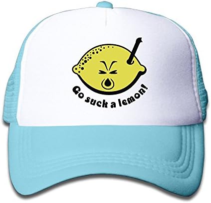 Go Suck A Lemon Cool Face Emoji One Size Adjustable Baseball Snapbacks Kid's Hat