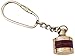 Hampton Nautical  Solid Brass Red Ship Lamp Key Chain, 4