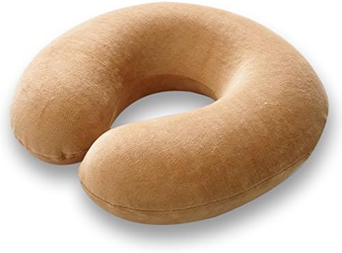 Yucyun Memory Foam U Shaped Neck Support Head Rest Breathable Travel Neck Pillow (Coffee)