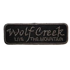 Emblem Wolf Creek 7 cm * 2,3 cm B�gelbild Aufn�her Applikation schwarz Live the
