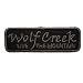 Emblem Wolf Creek 7 cm * 2,3 cm B�gelbild Aufn�her Applikation schwarz Live the