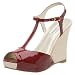 Steve Madden Women's Lalin T-Strap Sandal,Red Patent,6.5 M