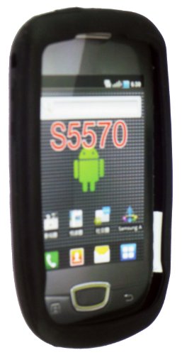 A PACK OF BLACK + BLUE COLOUR GEL PROTECTION CASE COVER FOR SAMSUNG GALAXY MINI S5570