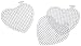 Darice 10-Piece Heart Plastic Canvas Shape, 3-Inch, Clear