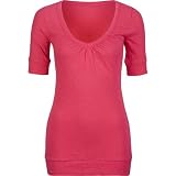 FULL TILT Banded Bottom Womens Top - Fuschia
