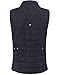 BOHENY Womens Quilted Fully Lined Lightweight Vest with Hoodie-XL-NAVY_HOODIE