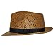 Havana Airway Panama Hat Brown Straw Snap brim Mens