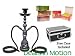20" Onyx 2 Hose Egyptian Hookah w/ Case Coals and Soex