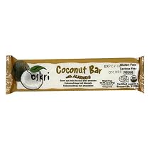 Oskri Organics Coconut Bar with Almonds, 1.86-Ounce Bars (Pack of 18)