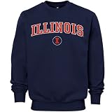 Illinois Fighting Illini Navy Blue Arch Logo Classic Fleece Sweatshirt