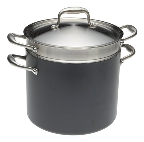 Anolon Titanium Non Stick Dishwasher Safe 12 Quart Covered Stockpot with Stainless Steel Pasta Insert