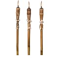 Set of 3 Bamboo and Seashell Torches