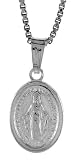 Sterling Silver Hollow Immaculate Mary Medal