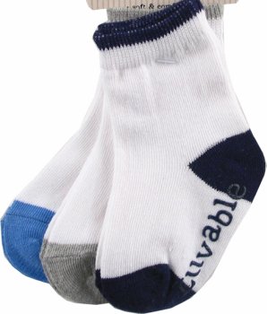 Straight Edge (non-skid) Socks, Navy-Blue, 9-18 mos.