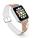 Ecute Compatible with Apple Watch Band 38mm 40mm, Soft Leather Band Strap Compatible with iWatch Series 6/5/4/3/2/1 - Elegant Red Flowers