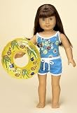 Blue Swim Suit with Floral Top. (BATHING SUIT ONLY.) Fits 18