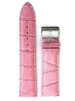 Leather Watch Band 20mm Pink