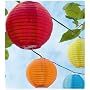 Set of 10 Solar String Coloured Garden Lantern Lights