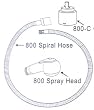 Marble 800 Fixture Shampoo Bowl Faucet Spiral Hose Replacement