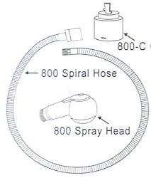 Marble 800 Fixture Shampoo Bowl Faucet Spiral Hose Replacement