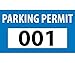 NMC PP10A Bumper (Parking Permit, 001-100, Blue)