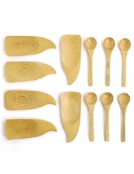 Buy 12pc Bamboo Utensil Assortment 6 scoops and 6 spice spoons