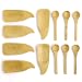 12pc Bamboo Utensil Assortment 6 scoops and 6 spice spoons