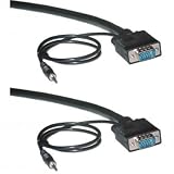 Buy HD15 (SVGA) Male + 3.5 Stereo Male HD15 (SVGA) Male + 3.5 Stereo Male, D Shield,...