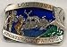 LOUISIANA State 3-D Enamel Pewter Belt Buckle