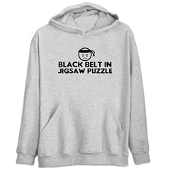 Black Belt In Jigsaw Puzzle Hobbies Herren Hoodie (Grau meliert, Gr��en X-Small - XXX-Large)
