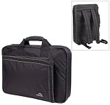 15.6 inch Black Lightweight Laptop Notebook Shoulder Messenger Bag / Briefcase Convertible Computer Backpack