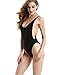 stripsky Women Sexy One Piece Backless Swimsuit Swimwear Bikini (S(US2-4), Black)