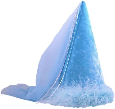 Boutique Never Ever Droop Princess Hat TM with Boa Trim, Size Regular Copen Blue