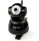 LOFTEK Newest CXS 2200 Wireless/Wired Pan:270°&Tilt:120° Dual Audio Alarm Ip camera,15 Meter Night vision,3.6mm Lens ,67° Viewing Angle,easy installation.Black