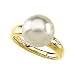 14K Yellow Gold Paspaley South Sea Cultured Fine Round Pearl Ring - 12.00mm