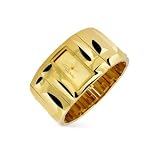 Roberto Cavalli Croco Tail - Gold Plated Cuff Bracelet Watch by Roberto Cavalli